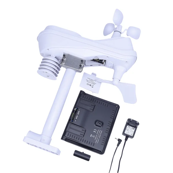 FT0365 Wifi Weather Station - Solar-Powered Wireless Weather Monitor with Indoor/Outdoor Temperature, Humidity, Wind, Rain, Barometric Pressure & Weather Forecast
