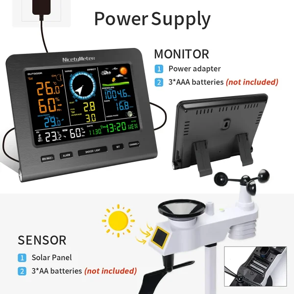 FT-0366WF WiFi Weather Station with Solar Assist & Data Upload