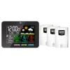 WS6881 WS6681 Multi-Channel Temperature Humidity Weather Station | Indoor Outdoor Monitoring