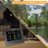 FT0365 Wifi Weather Station - Solar-Powered Wireless Weather Monitor with Indoor/Outdoor Temperature, Humidity, Wind, Rain, Barometric Pressure & Weather Forecast