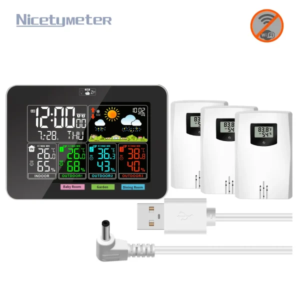 weather-station-ws6681-1 WS6681 Multi-Channel Temperature Humidity Weather Station | Indoor Outdoor Monitoring