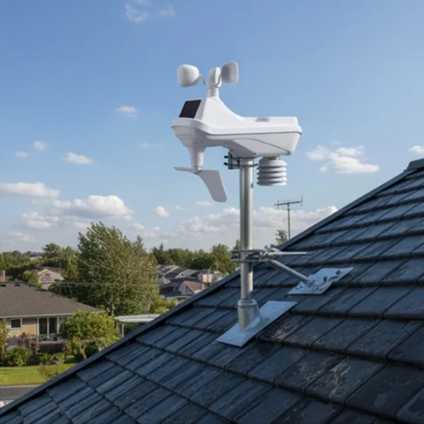 FT036A Wifi Weather Station - Color LCD Solar-Powered Wireless Weather Monitor with 4-Level Backlight | Indoor/Outdoor Temp, Humidity, Wind, Rain & Pressure | Real-Time Upload to Wunderground & Weathercloud