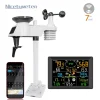 FT0310-019T WiFi Weather Station - 8.3inch Large Color LCD Display Wireless Solar-Assisted Monitor with Indoor/Outdoor Sensors, Real-Time Upload to Wunderground & Weathercloud