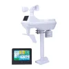 FT036A Wifi Weather Station - Color LCD Solar-Powered Wireless Weather Monitor with 4-Level Backlight | Indoor/Outdoor Temp, Humidity, Wind, Rain & Pressure | Real-Time Upload to Wunderground & Weathercloud