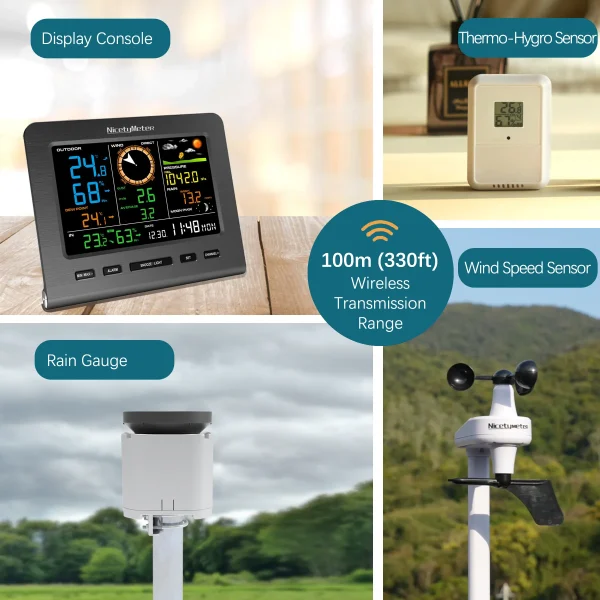 NicetyMeter-WiFi-Wind-&-Weather-Station-0366A-2 FT0366A WiFi Weather Station - Solar Auxiliary Rain & Wind Gauge | Indoor Outdoor Temperature Humidity Barometer with Wunderground Upload
