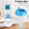 FT041A Solar-Powered Wireless Pool Thermometer - IP68 Waterproof, 8-Sensor Support, Indoor/Outdoor Temperature Monitor with Alarm & Min/Max Records