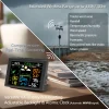 ft-0860-weather-station-4 FT0860 Professional Wireless Weather Station, 5-in-1 Indoor Outdoor Monitor with Wind Direction/Speed, Rainfall, Barometric Pressure, Humidity & Temperature, Solar Assisted Power, No Wi-Fi Needed