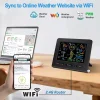 FT0360-025T WiFi Weather Station - Solar-Assisted Wireless Monitor with Indoor/Outdoor Temperature, Humidity, Wind, Rain, UV & Weather Forecast (2.4G WiFi, Wunderground/Weathercloud Sync)