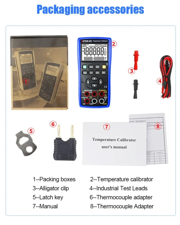 NEW Temperature Calibrator Thermocouple and RTD Signal Output and Measurement Victor 02S