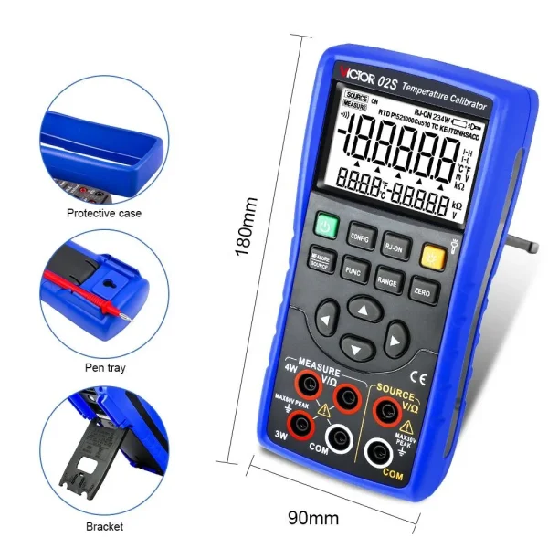 NEW Temperature Calibrator Thermocouple and RTD Signal Output and Measurement Victor 02S