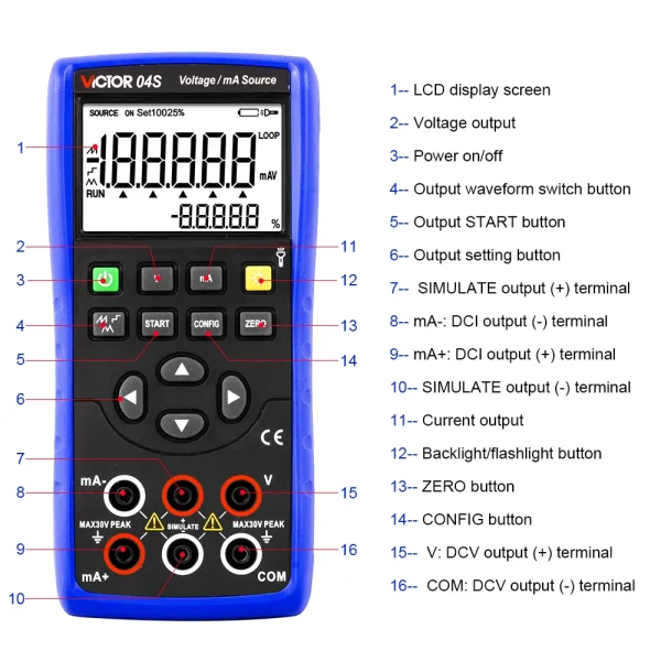 NEW Voltage/mA Source 30mA Current Simulation Calibrator 04S