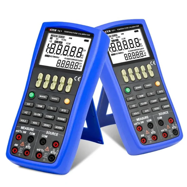 High-Precision Temperature Calibrator – Measure & Source 10 TC Types, RTD, DCV, Ohm with 0.02% Accuracy 14+