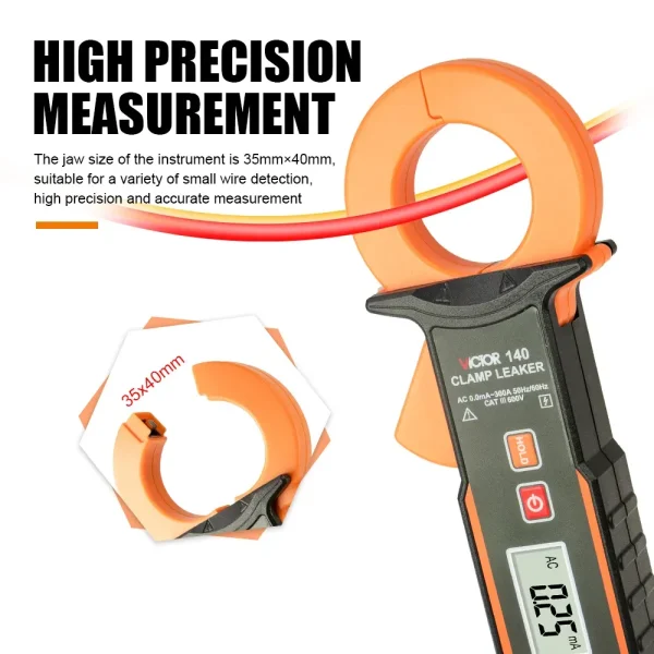 Victor Clamp Leaker – High-Precision AC Leakage Current Clamp Meter Range UP to 300A 140
