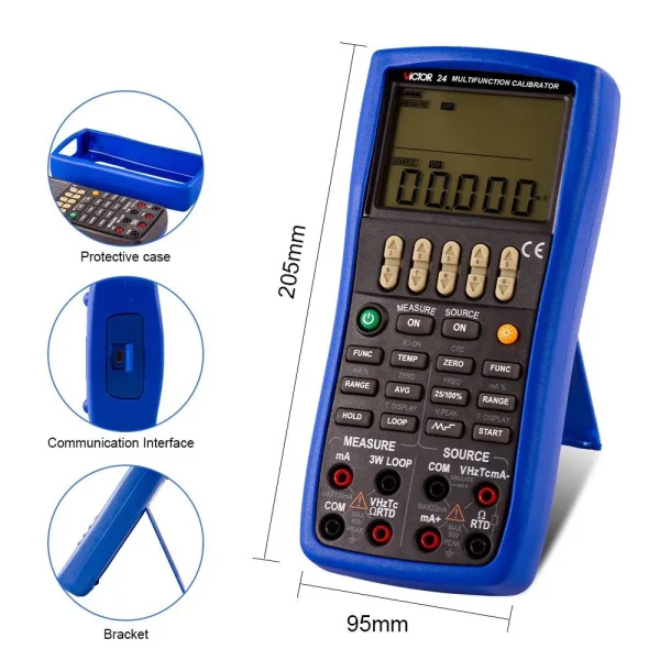 Multifunction Process Calibrator ： Accuracy 0.02%  voltage (DCV), current (mA), resistance (Ω), thermocouples (TC), thermal resistance (RTD), frequency 24 / 25