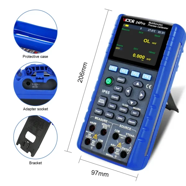 24pro 4_W 2026 New Multifunction Process Calibrator: accuracy of 0.01% Measure & Source with IP65 Rating VICTOR 24Pro