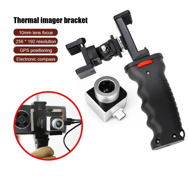 328C 3@_updated Mobile Telephone Infrared Thermal Imager: 256×192 Resolution, 10mm Lens, 970m Ultra-Long Range Night Vision, 1x–4x Stepless Zoom, GPS & Compass, Plug-and-Play for Android 328C