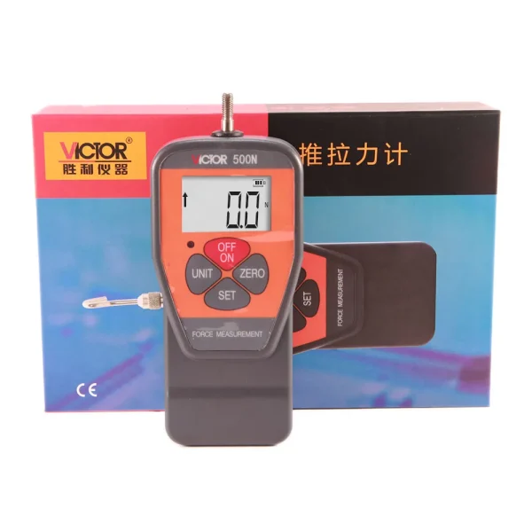 500N 5_W Victor 500N Digital Force Gauge – High-Precision, Multi-Unit, rechargeable,N/Kg/Lb Force Measurement Tool