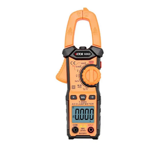 606D_W VICTOR 606D / 606E Professional 600A Clamp Meter – True RMS, Auto-Ranging, Capacitance & Temperature Measurement, NCV Detection