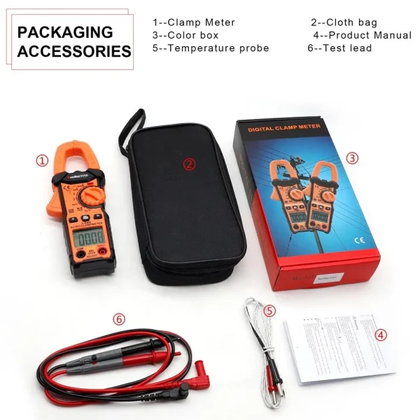 606E 6_W VICTOR 606D / 606E Professional 600A Clamp Meter – True RMS, Auto-Ranging, Capacitance & Temperature Measurement, NCV Detection