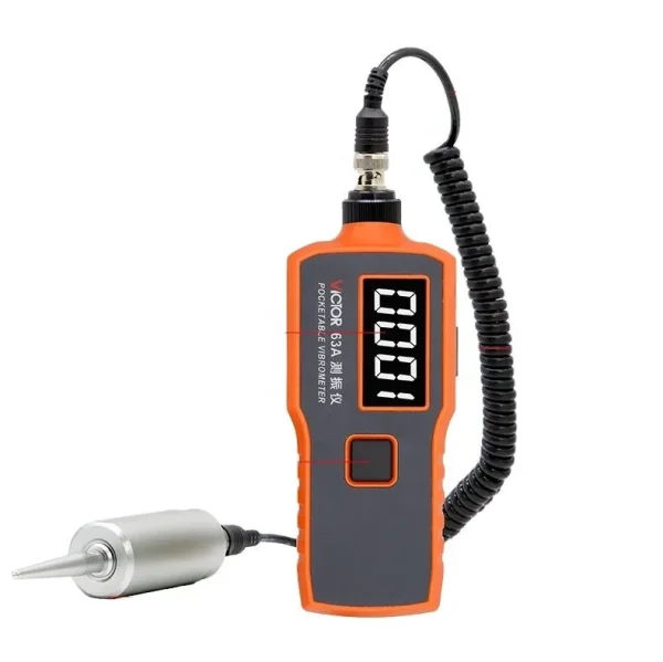 Professional Vibration Meter – High-Precision Displacement, Velocity & Acceleration Tester with Data Hold & Low Voltage Indication 63/63A/63B