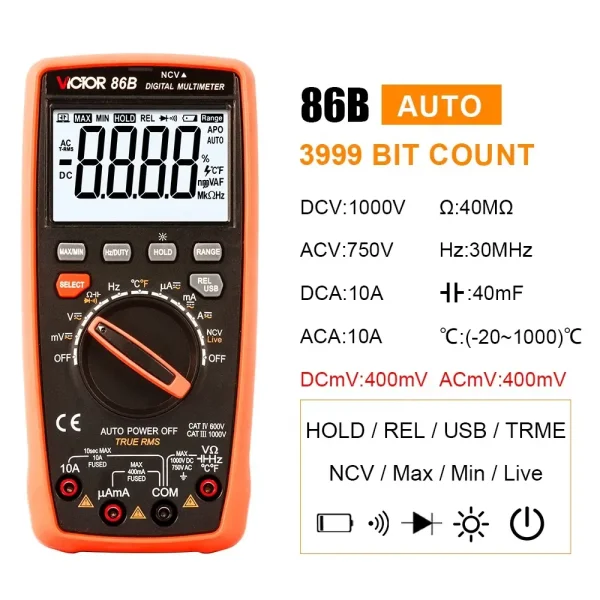 Auto range digital multimeters