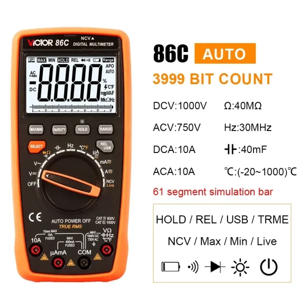 Auto range digital multimeters