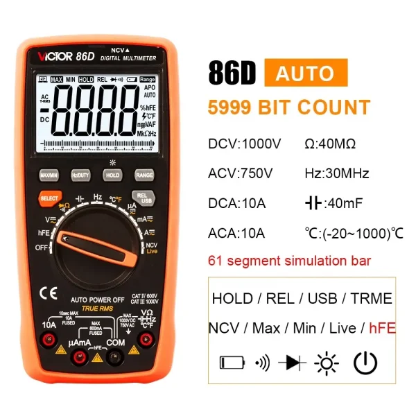 Auto range digital multimeters