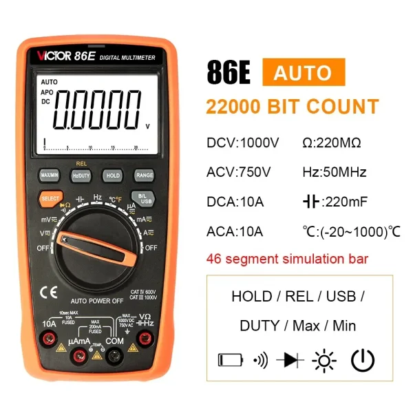 Auto range digital multimeters