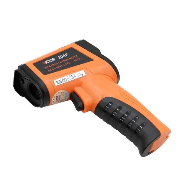 Victor Non-Contact Infrared Thermometer – -50°C to 900°C, Adjustable Emissivity, HD Color Screen & Laser Aiming 304D 304E 304F
